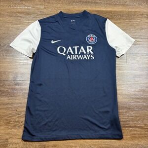 Nike Jersey Men's M Paris Saint Germain PSG Soccer Dri Fit #27 Qatar Airways